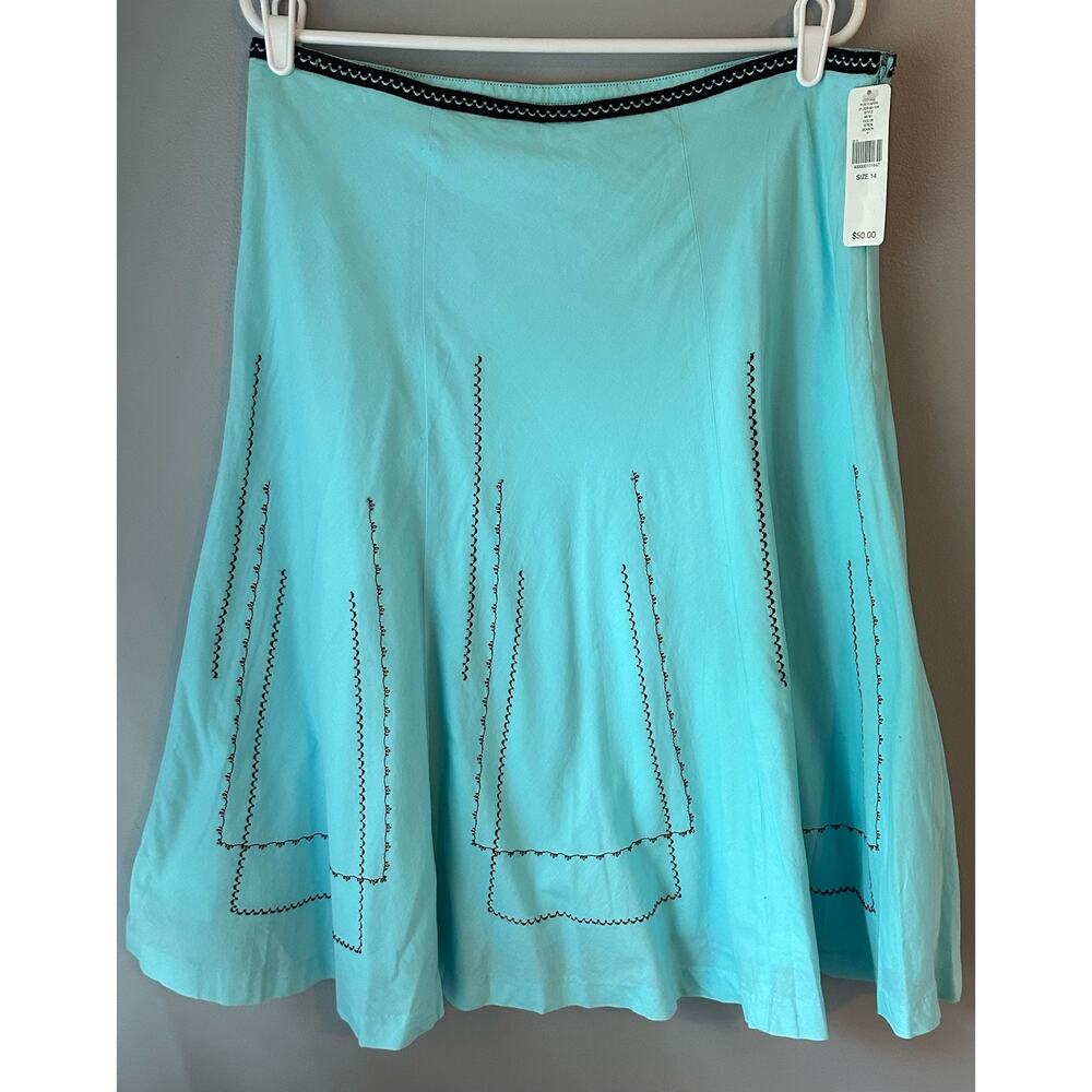 I.E. Woman Embroidered Skirt light blue size 14